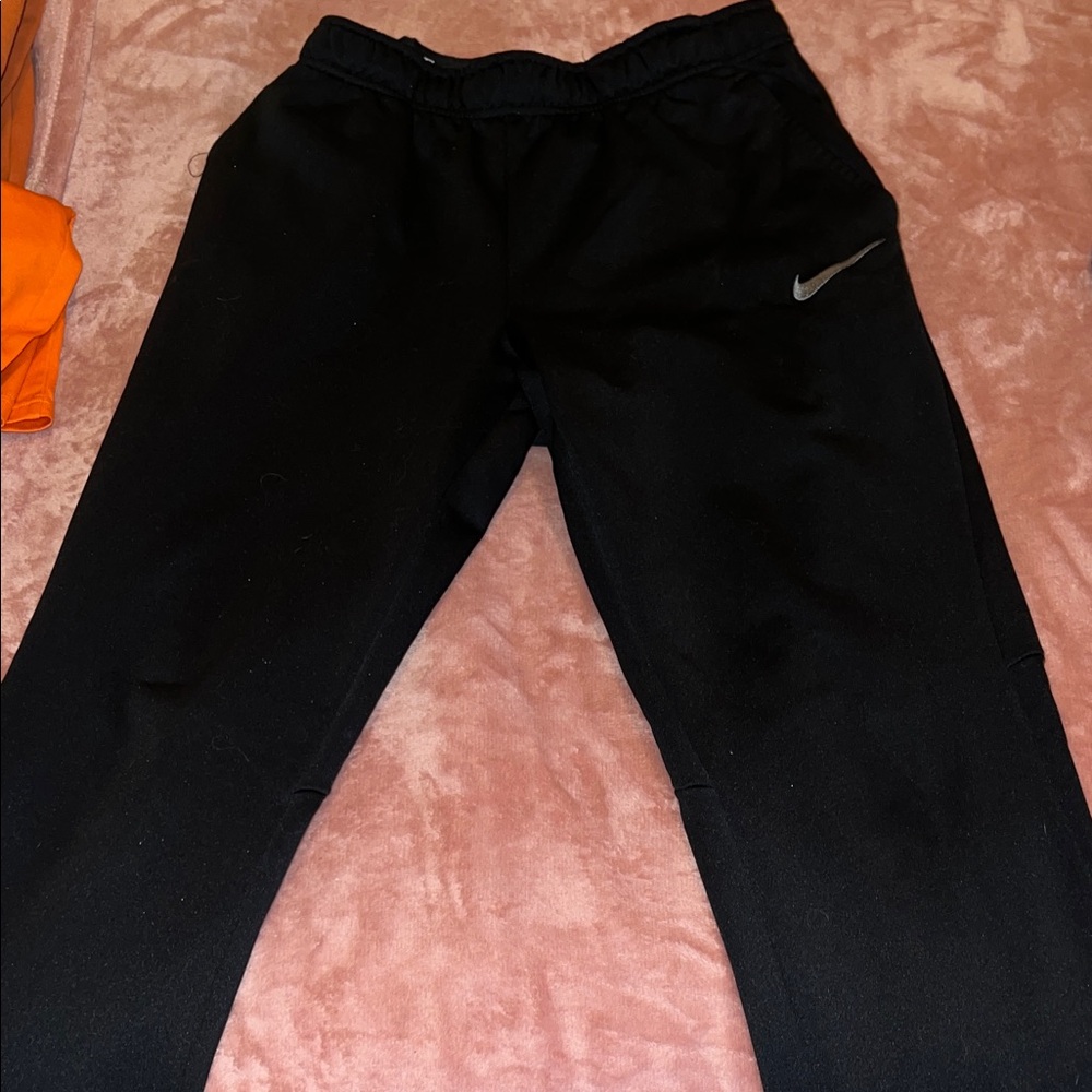Nike Black Joggers with Silver Swoosh